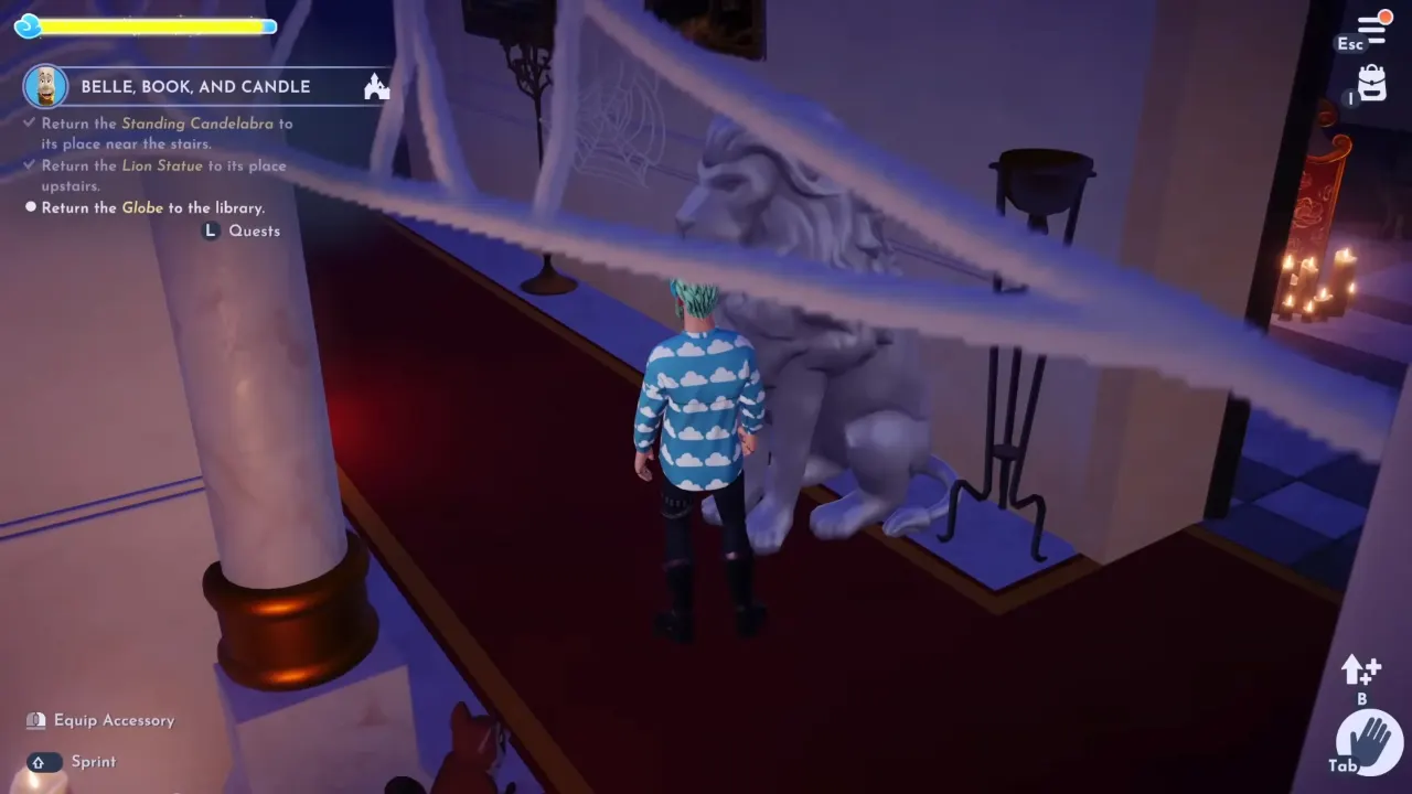 Belle, Book, and Candle Quest - Disney Dreamlight Valley