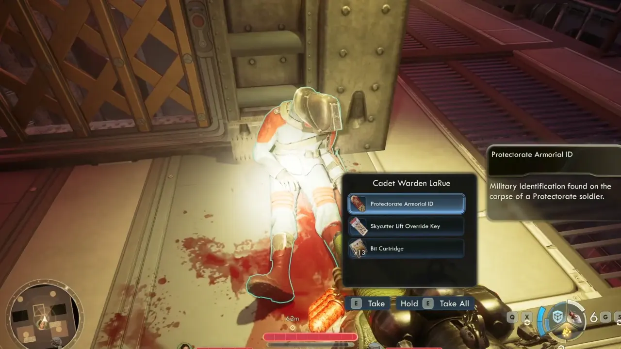 Body with Fourth Protectorate Armorial ID - The Outer Worlds 2