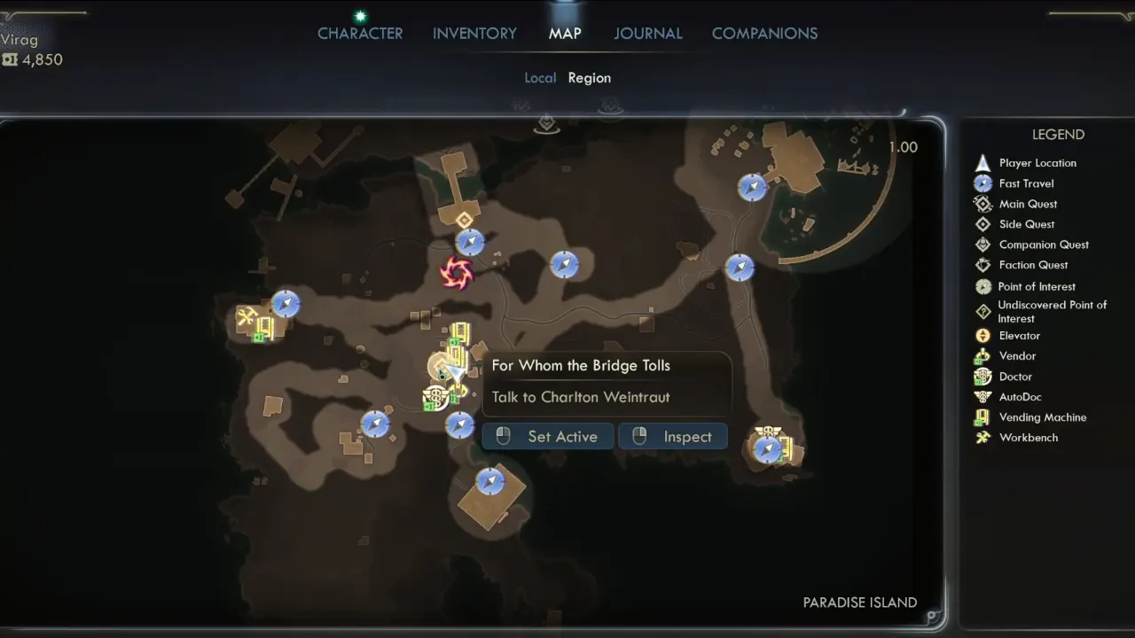 Charlton Weintraut Location - For Whom the Bridge Tolls The Outer Worlds 2
