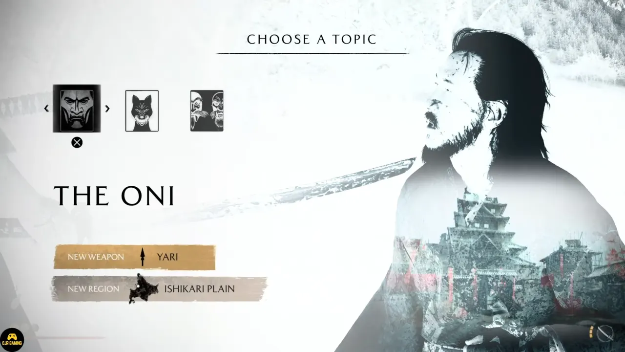 Ghost of Yotei The Yotei Six - Menu to pick one tale lead to continue main tale