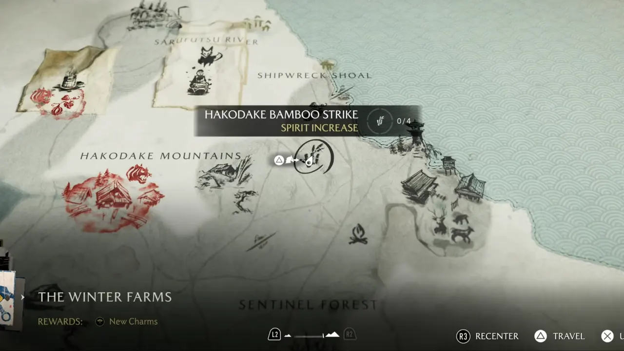 Ghost of Yotei Hakodake Bamboo Strike map location