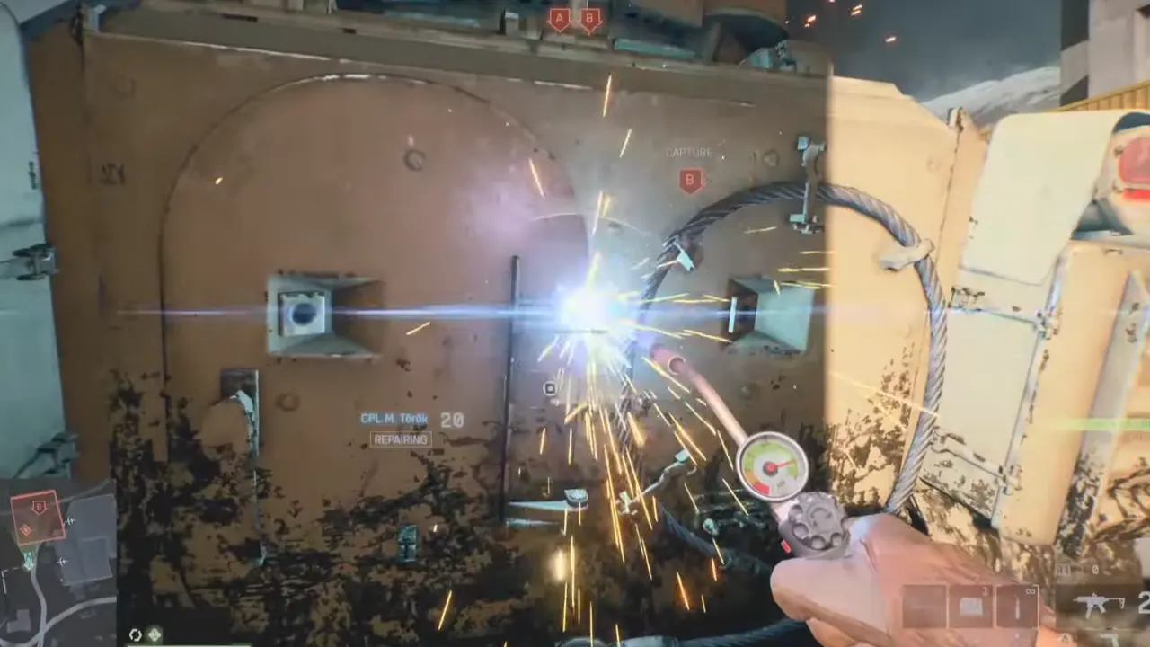 Completing Repair Vehicles in a Match Challenge in Battlefield 6