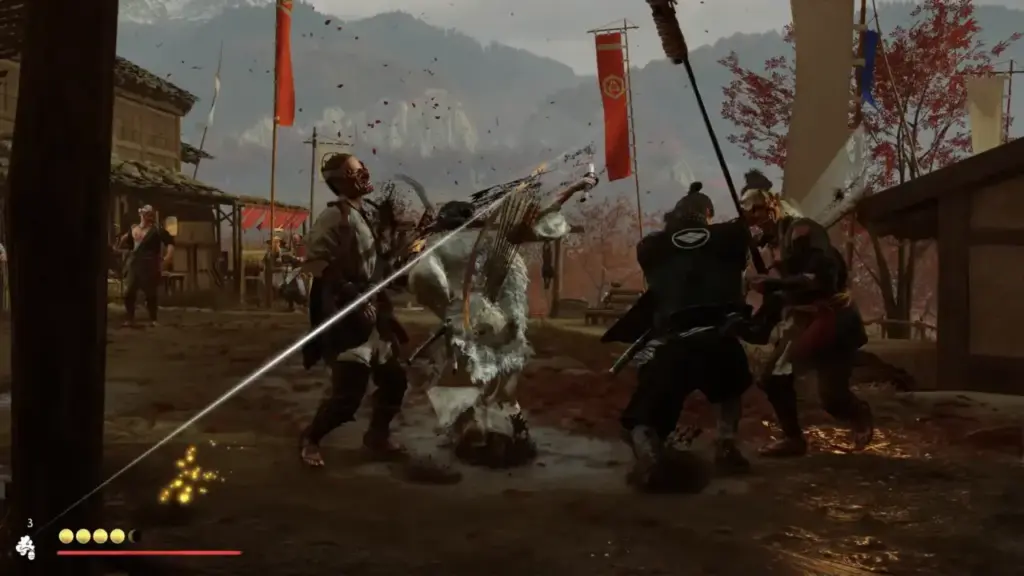 Kill Oni Raiders outside bar - Ghost of Yotei A Mad Pursuit
