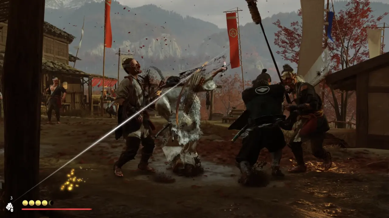 Kill Oni Raiders outside bar - Ghost of Yotei A Mad Pursuit