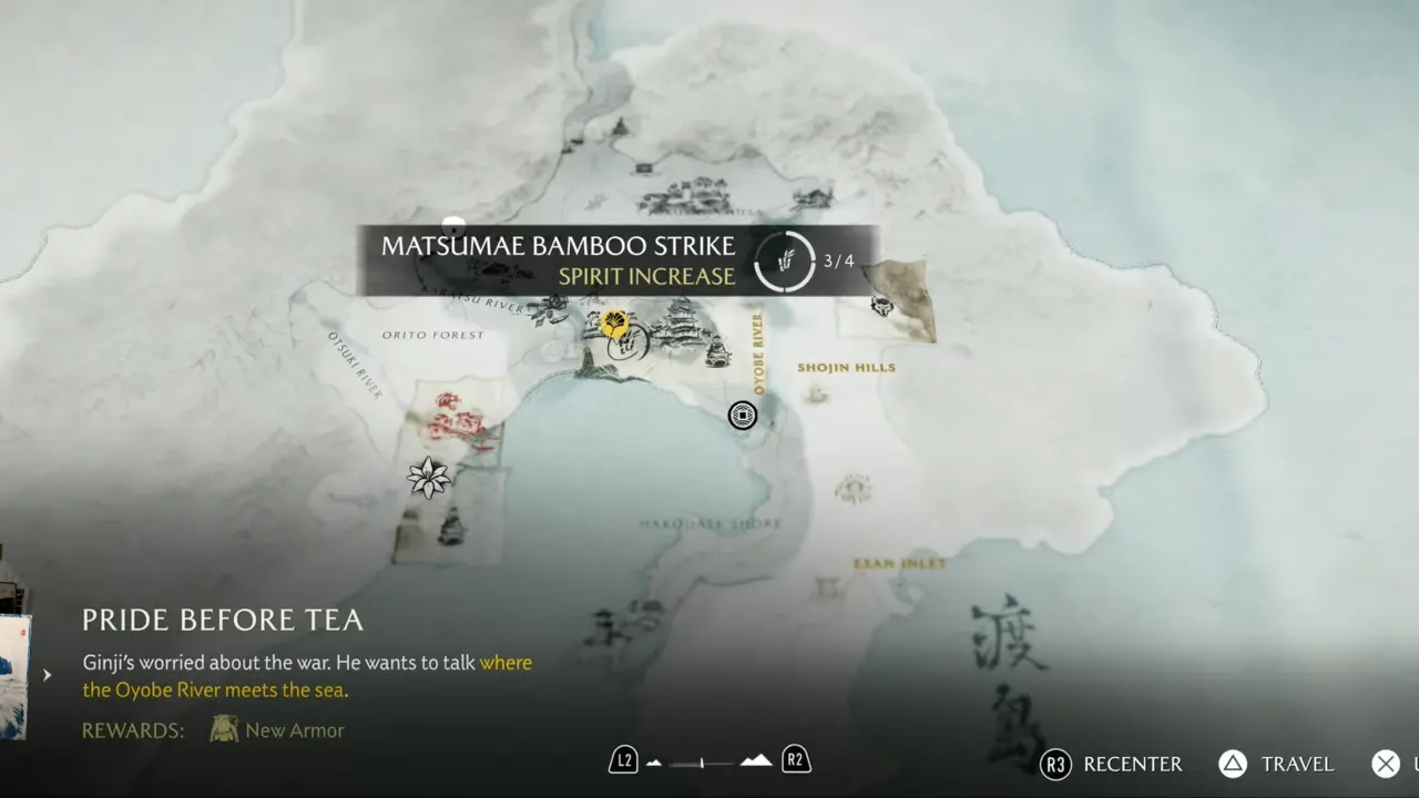 Ghost of Yotei Matsumae Bamboo Strike map location