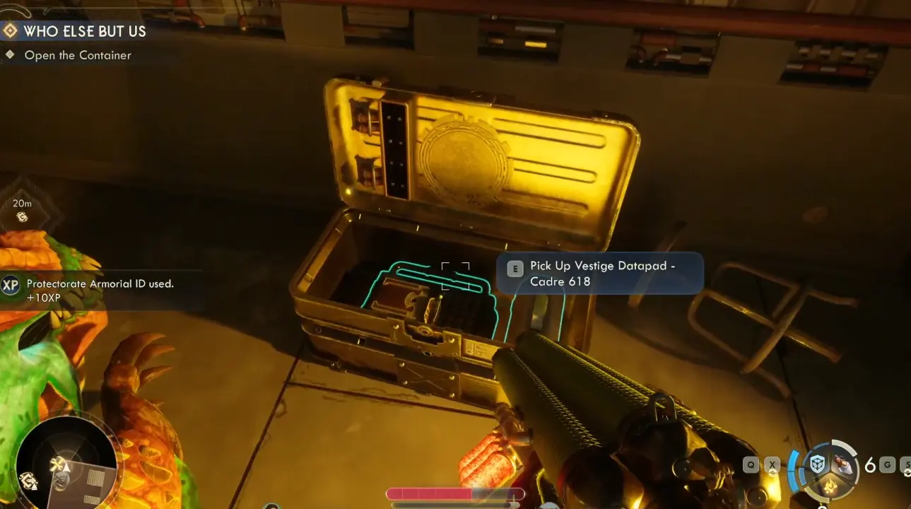 Opened Protectorate Cadre Vestige with rewards inside - The Outer Worlds 2 Who Else But Us