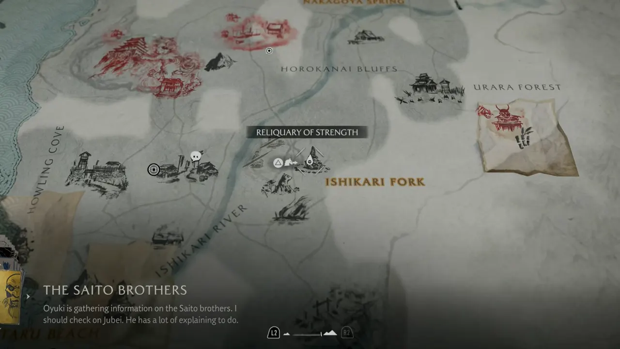 Ghost of Yotei Reliquary of Strength Location