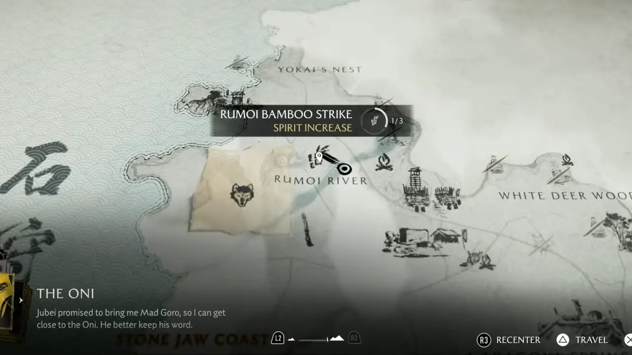Ghost of Yotei Rumoi Bamboo Strike map location