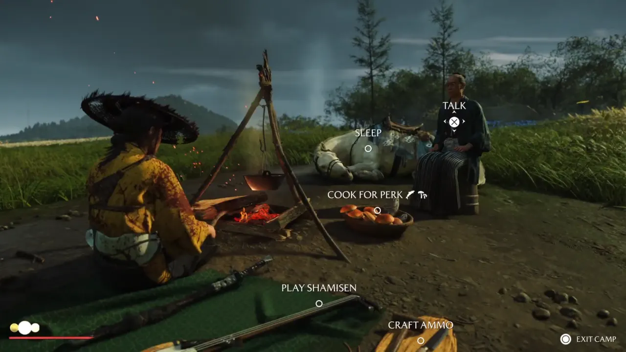 Things to do in camp in Ghost of Yotei