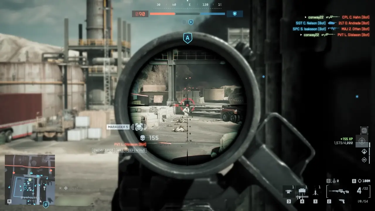 Battlefield 6 gameplay screenshot of snipping