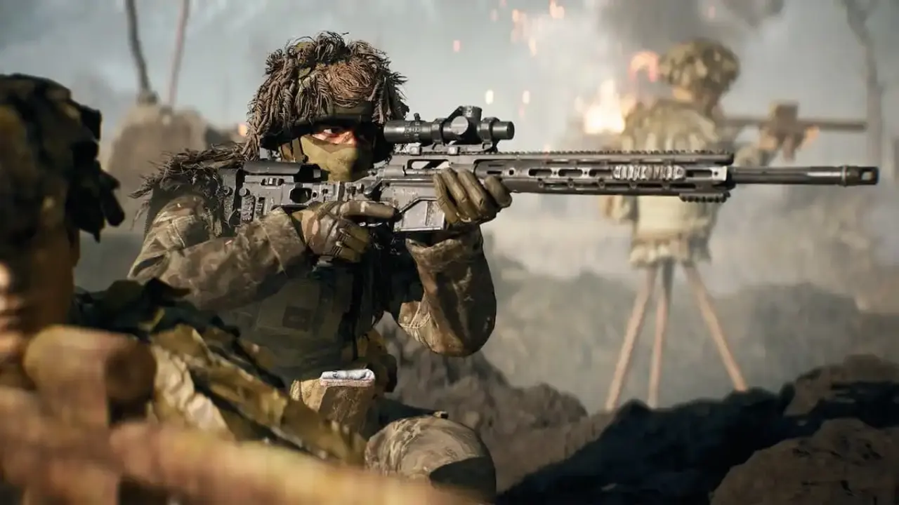 An image of Battlefield 6 which a sniper ready to shot