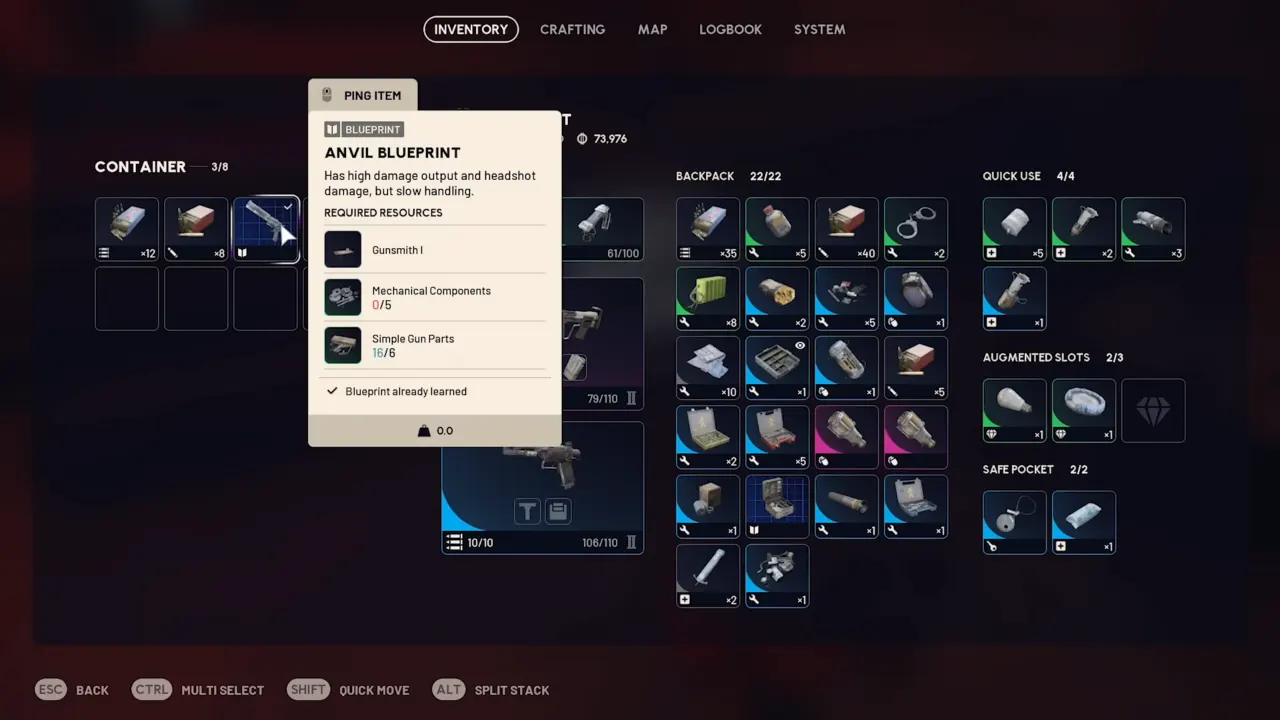 ARC Raiders Anvil Blueprint