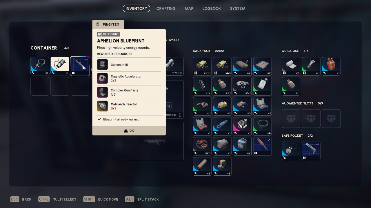 ARC Raiders Aphelion Blueprint