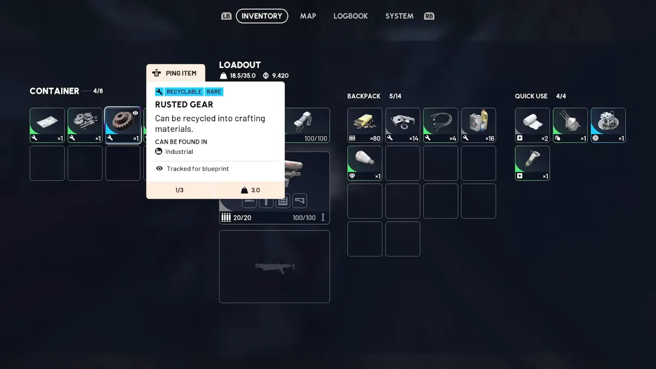 Arc Raiders Rusted Gear Drop