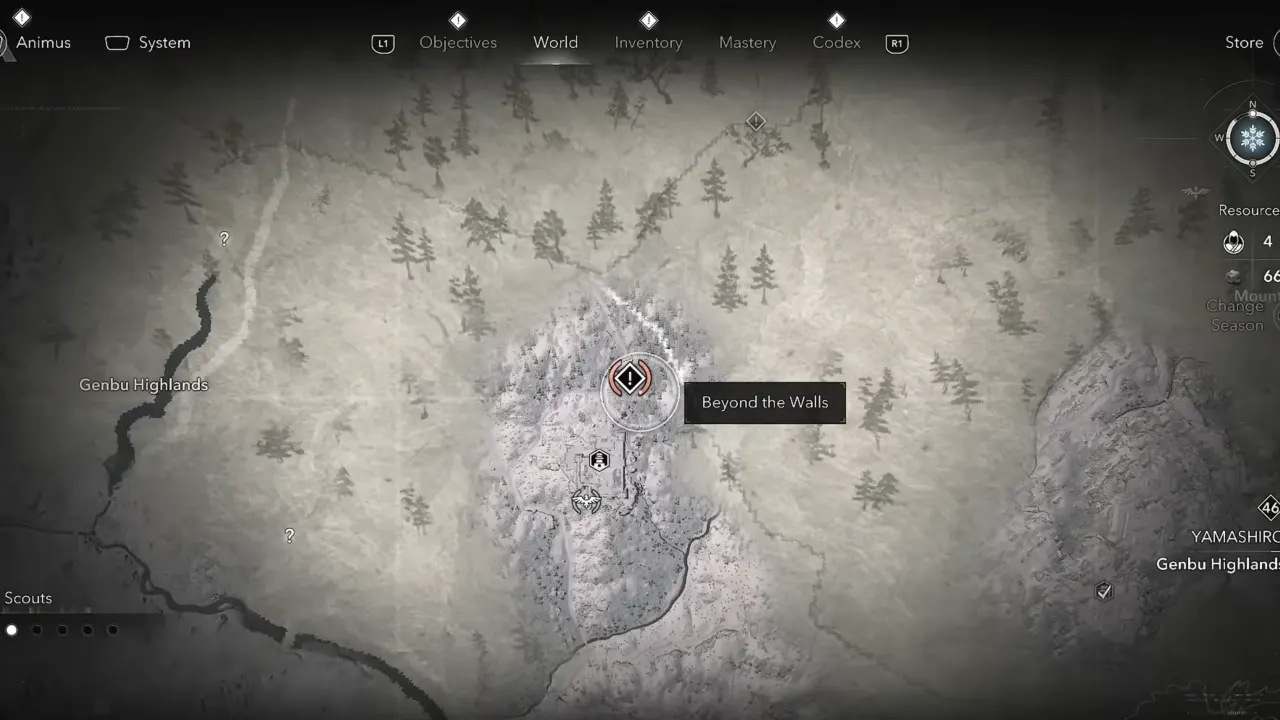 Assassin's Creed Shadows x Attack on Titan Beyond the Walls Location