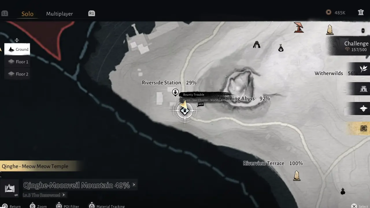 Bounty Trouble quest map location - Where Winds Meet