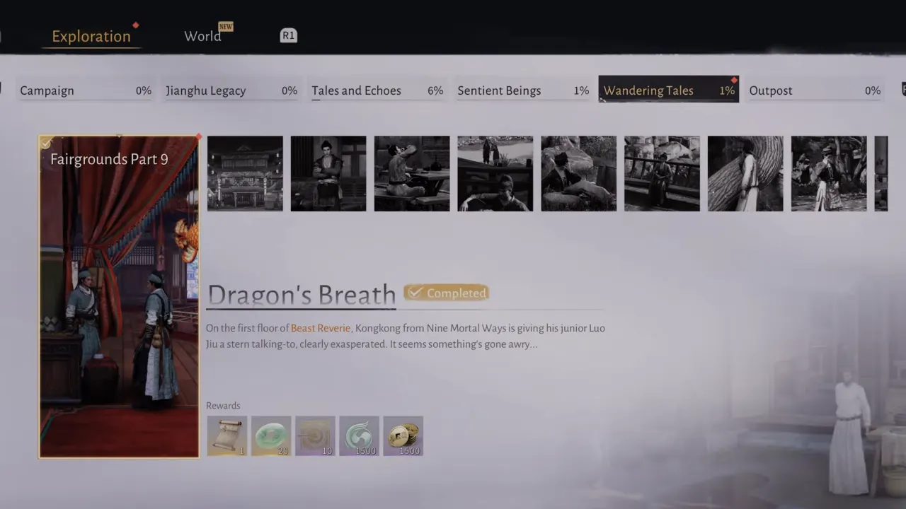 Claim rewards from Journal - Where Winds Meet