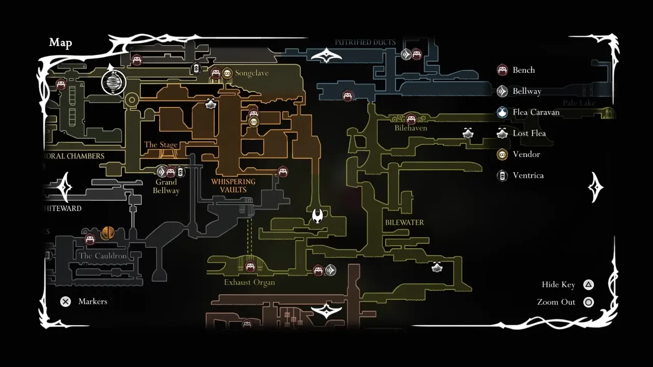 Hollow Knight Silksong Twisted Bud Map Location