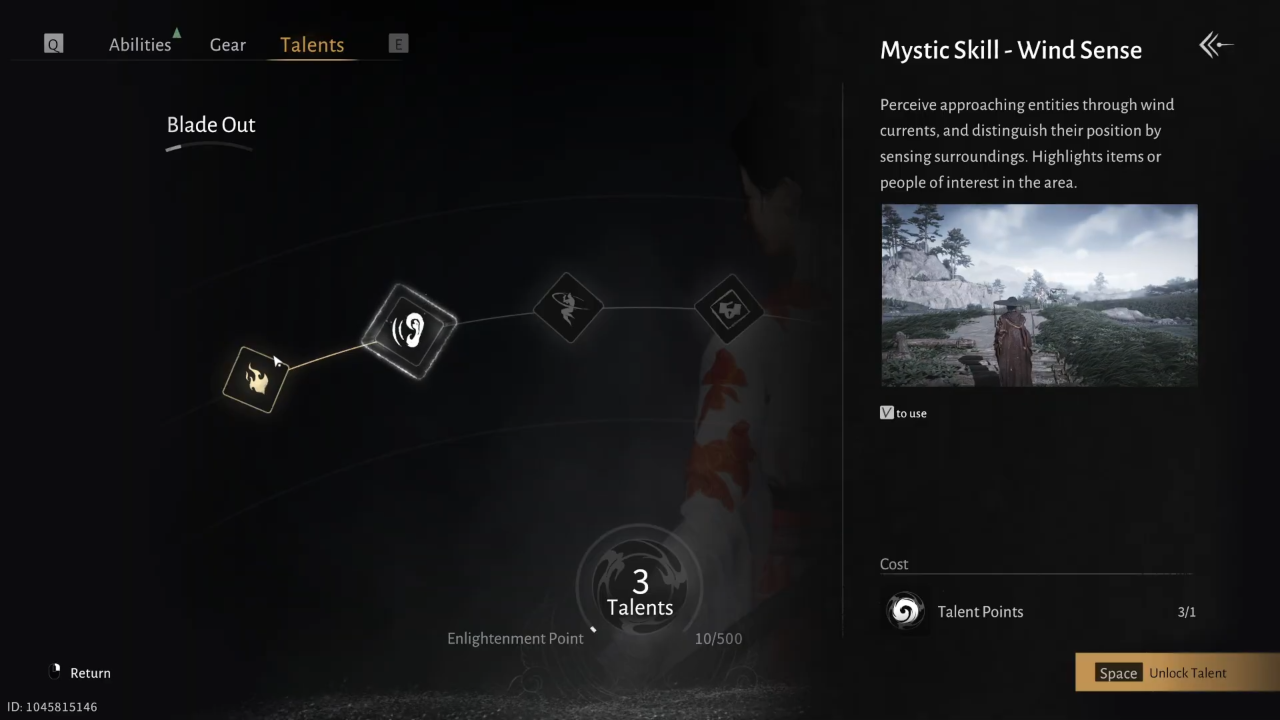 Where Winds Meet Talents Tree screen 1