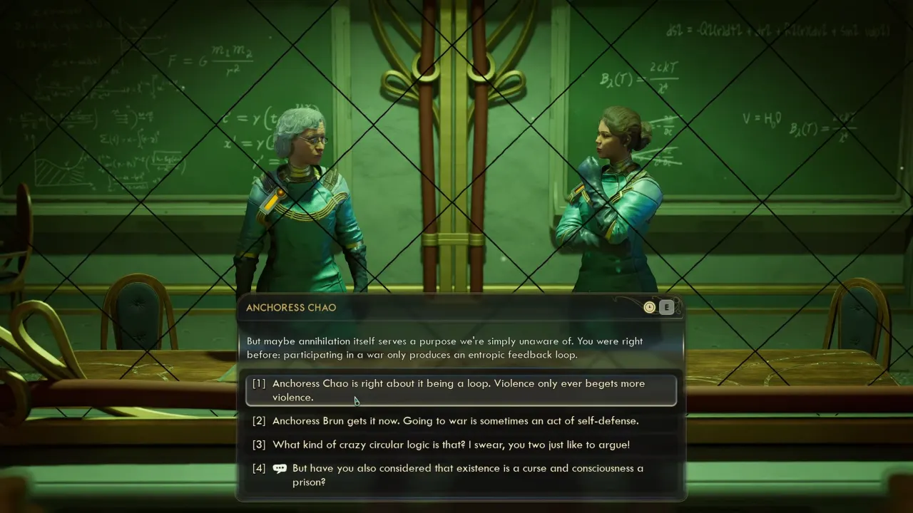 The Outer Worlds 2 Chao and Brun choice dialogue options