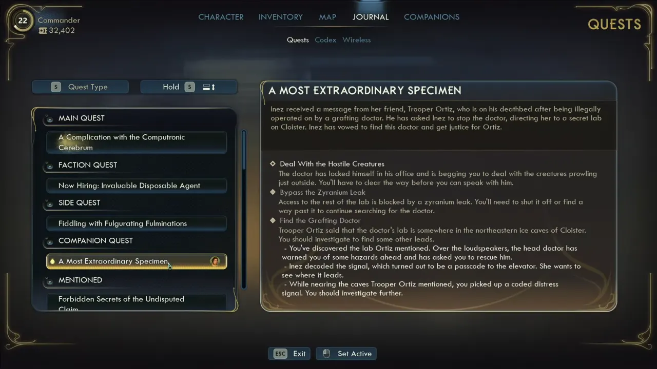 The Outer Worlds 2 A Most Extraordinary Specimen