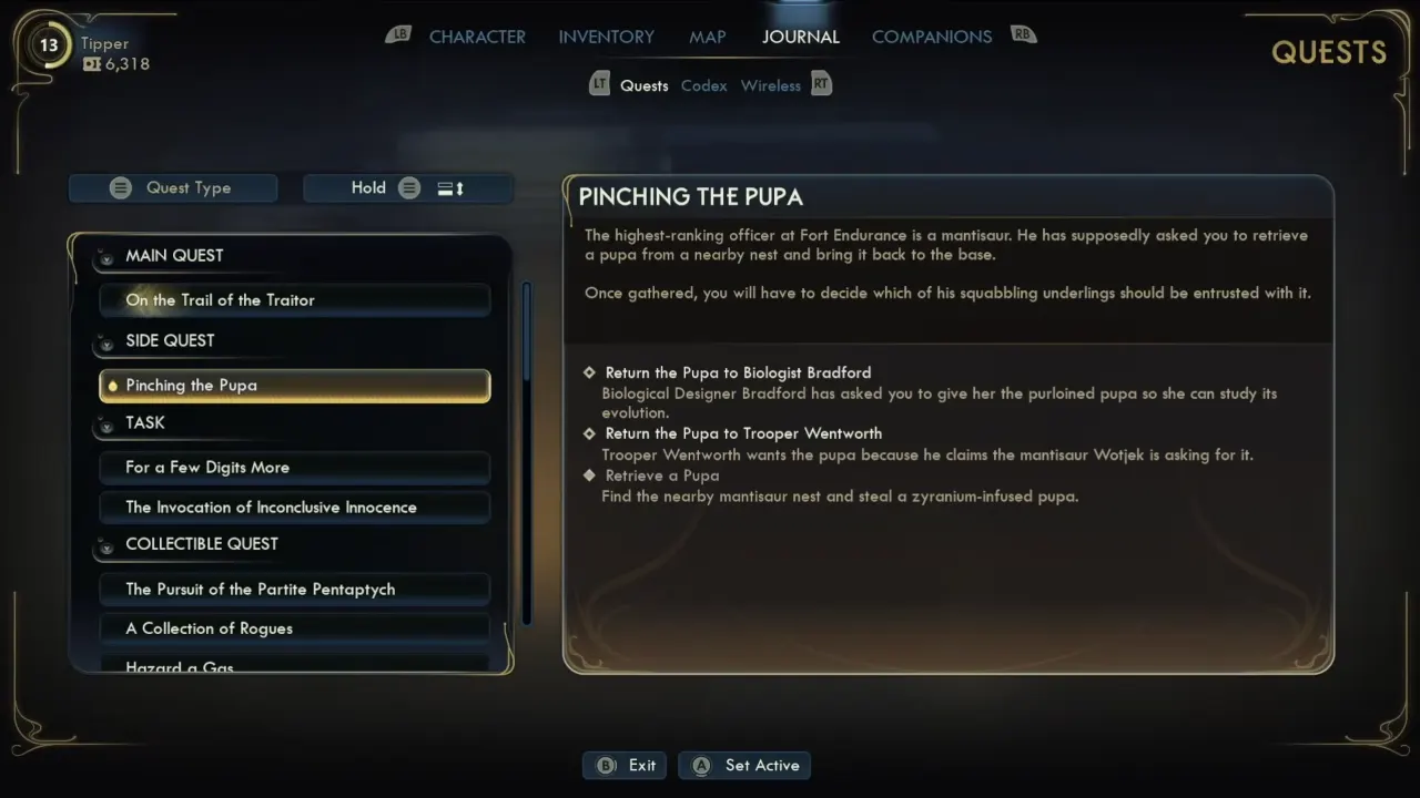 The Outer Worlds 2 Pinching the Pupa Quest