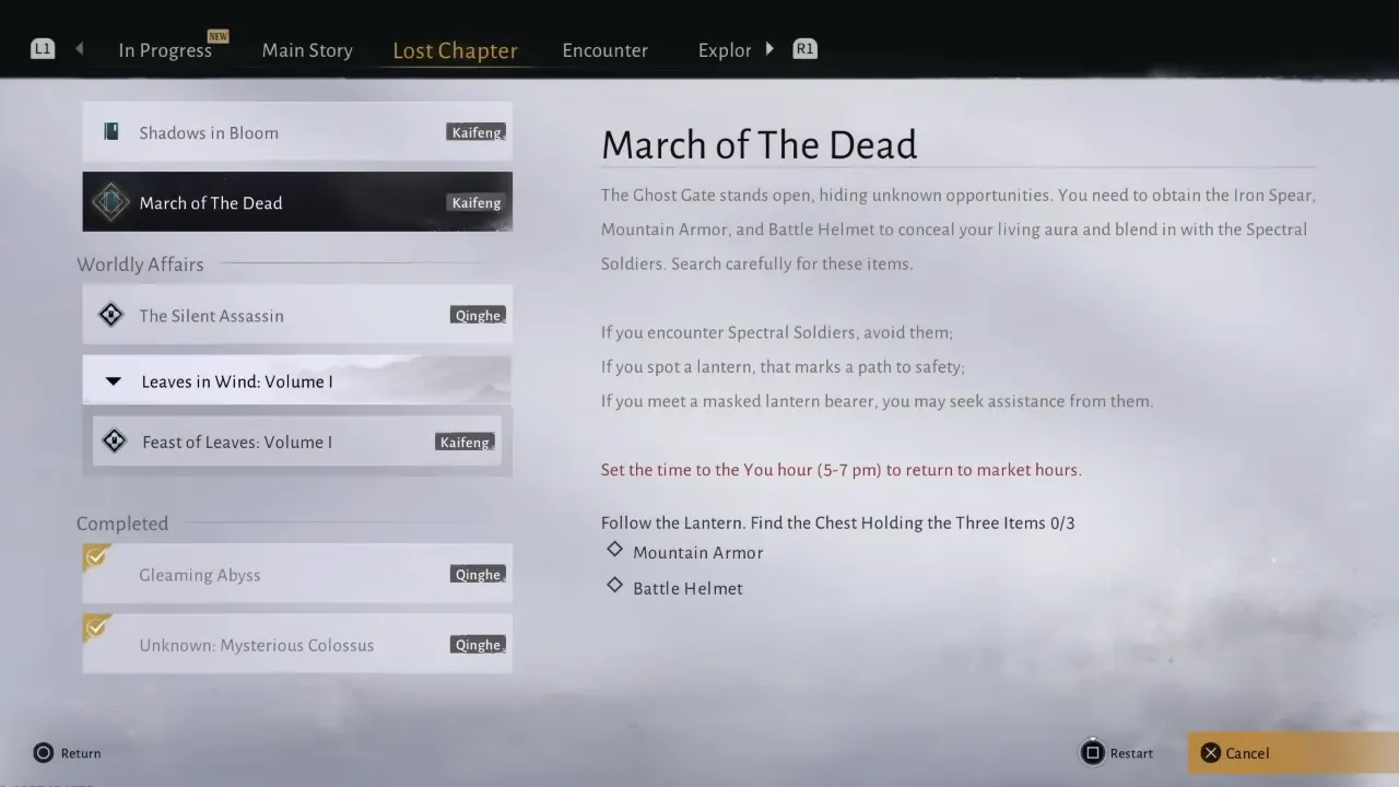 Where Winds Meet March of the Dead Legacy Quest