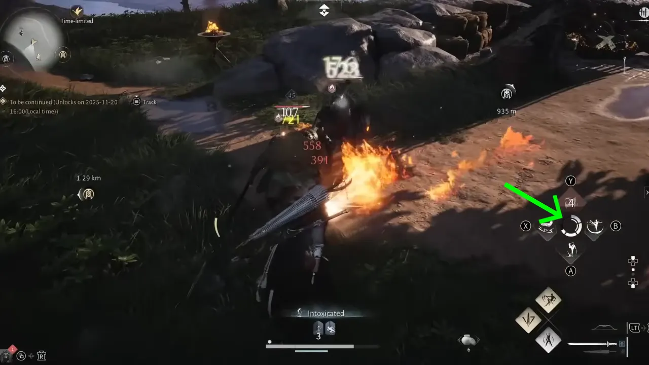 Where Winds Meet Vitality indicator marked on screen in the match.