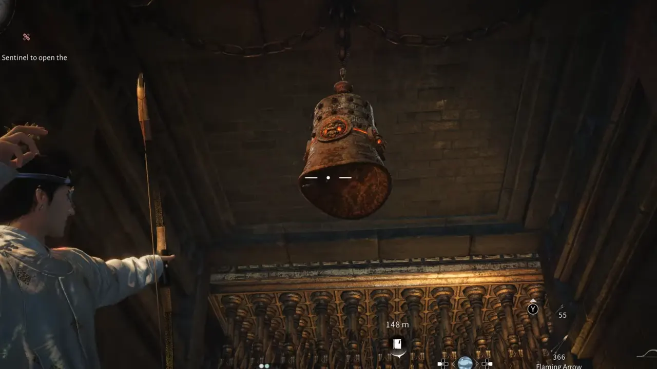 2nd puzzle ringing the bell with arrow shot