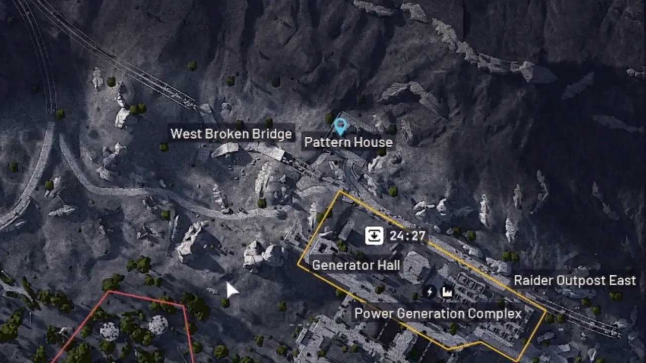 ARC Raiders Pattern House location shown on Dam Battlegrounds map.