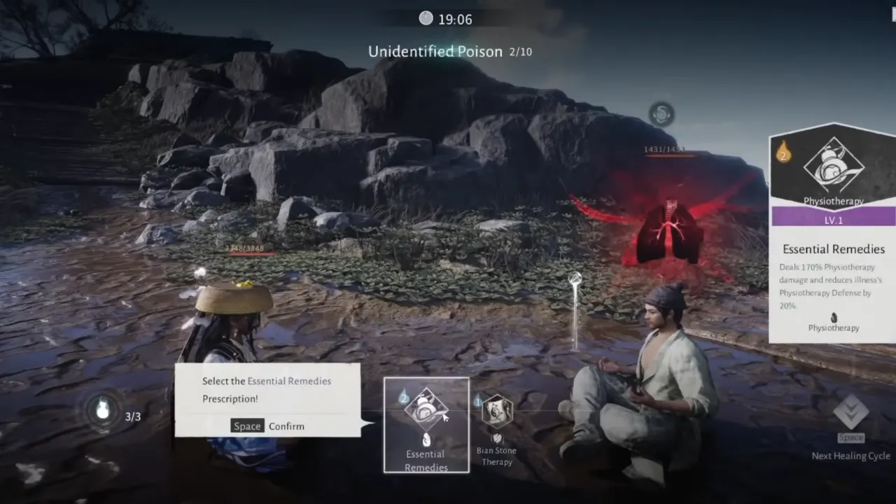 Healing minigame screenshot