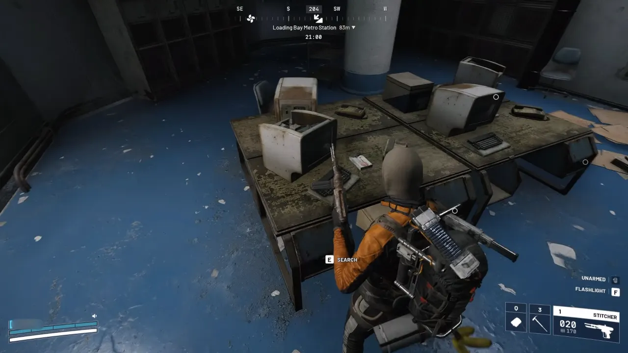 Raider standing inside Assembly Admin Room