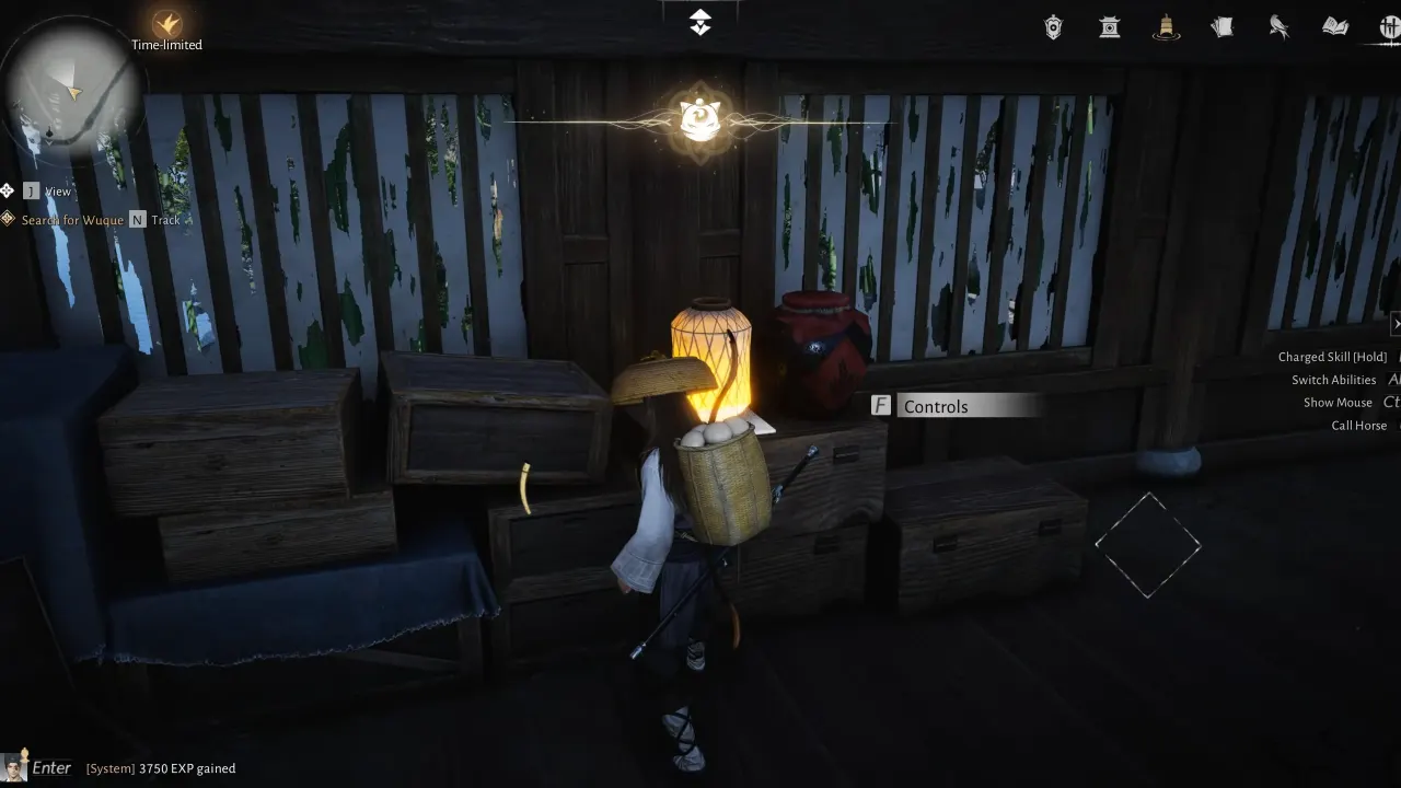 Lighten up the lantern on wooden boxes