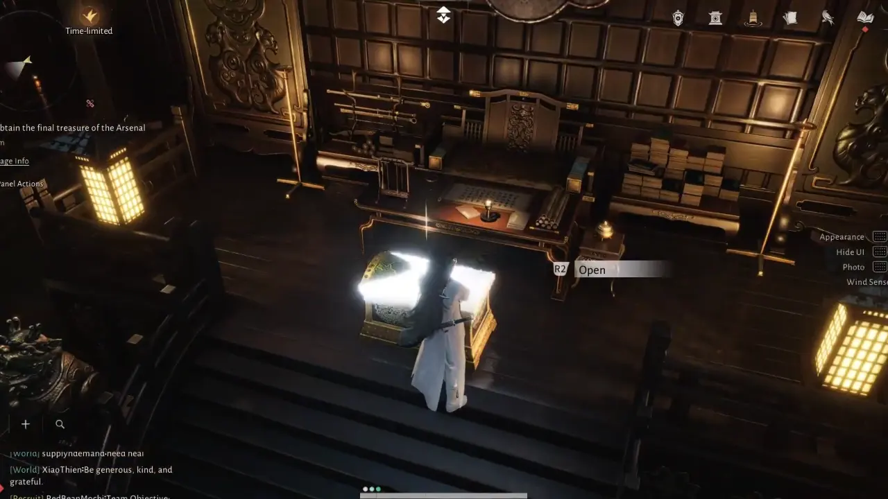 Opening chest inside hidden boss room