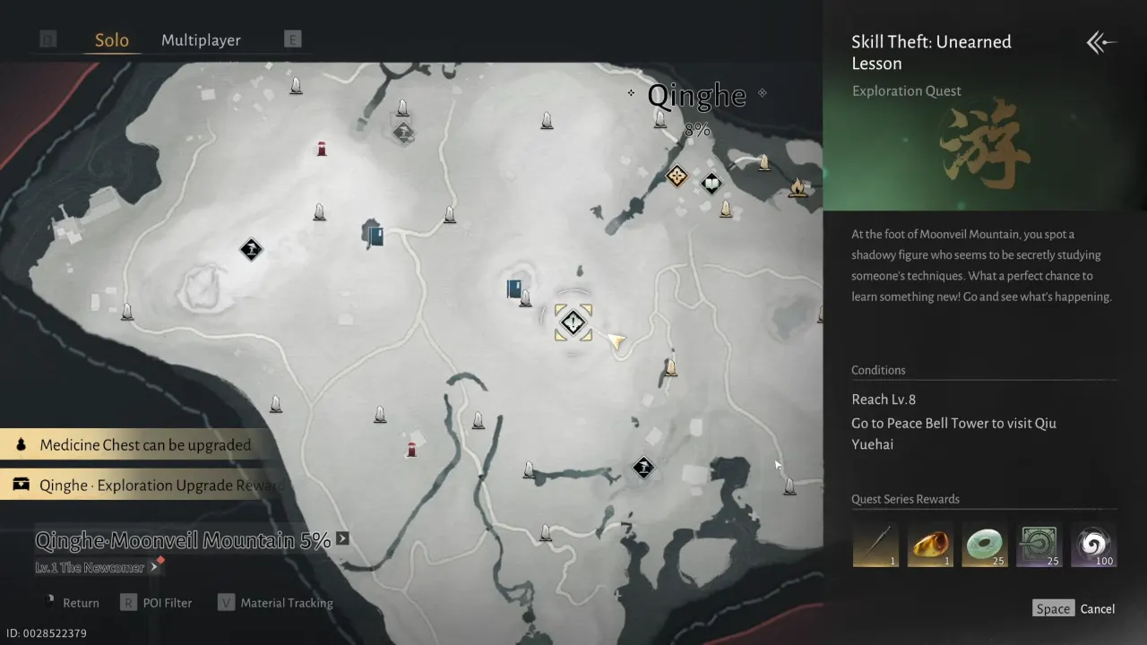 Skill Theft Unearned Lesson Quest Location in Where Winds Meet