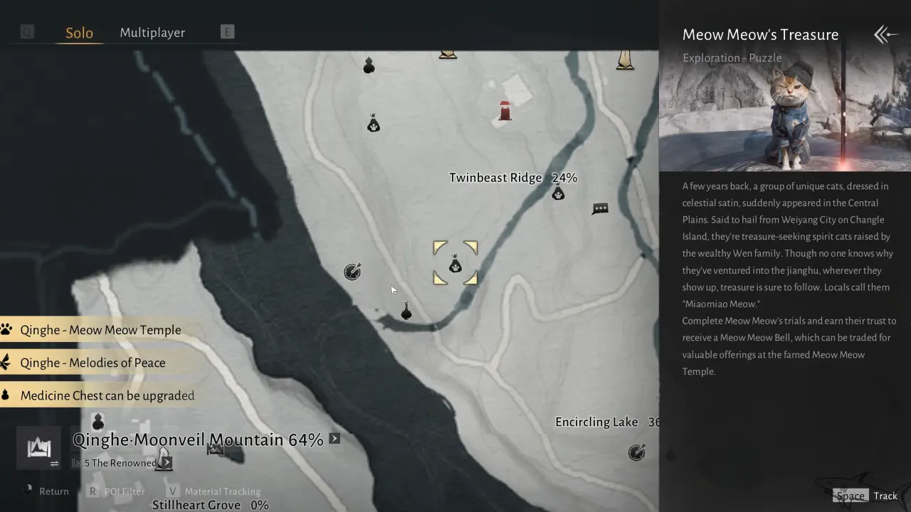 Strange Key 1 location on Qinghe map