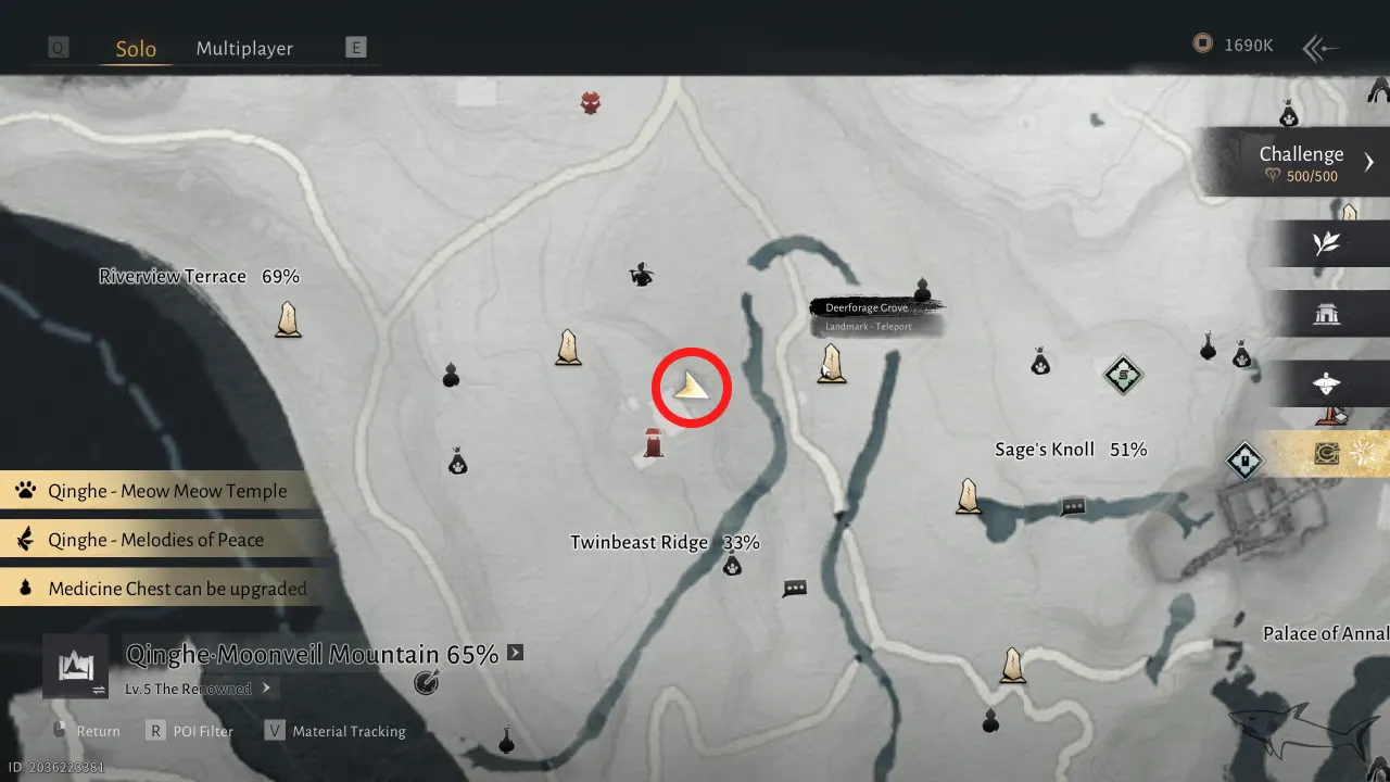 Strange Key 2 location on Qinghe map