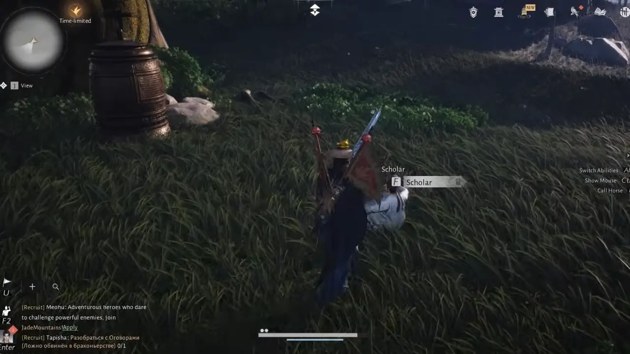 Talk scene with scholar at Buddha Fort