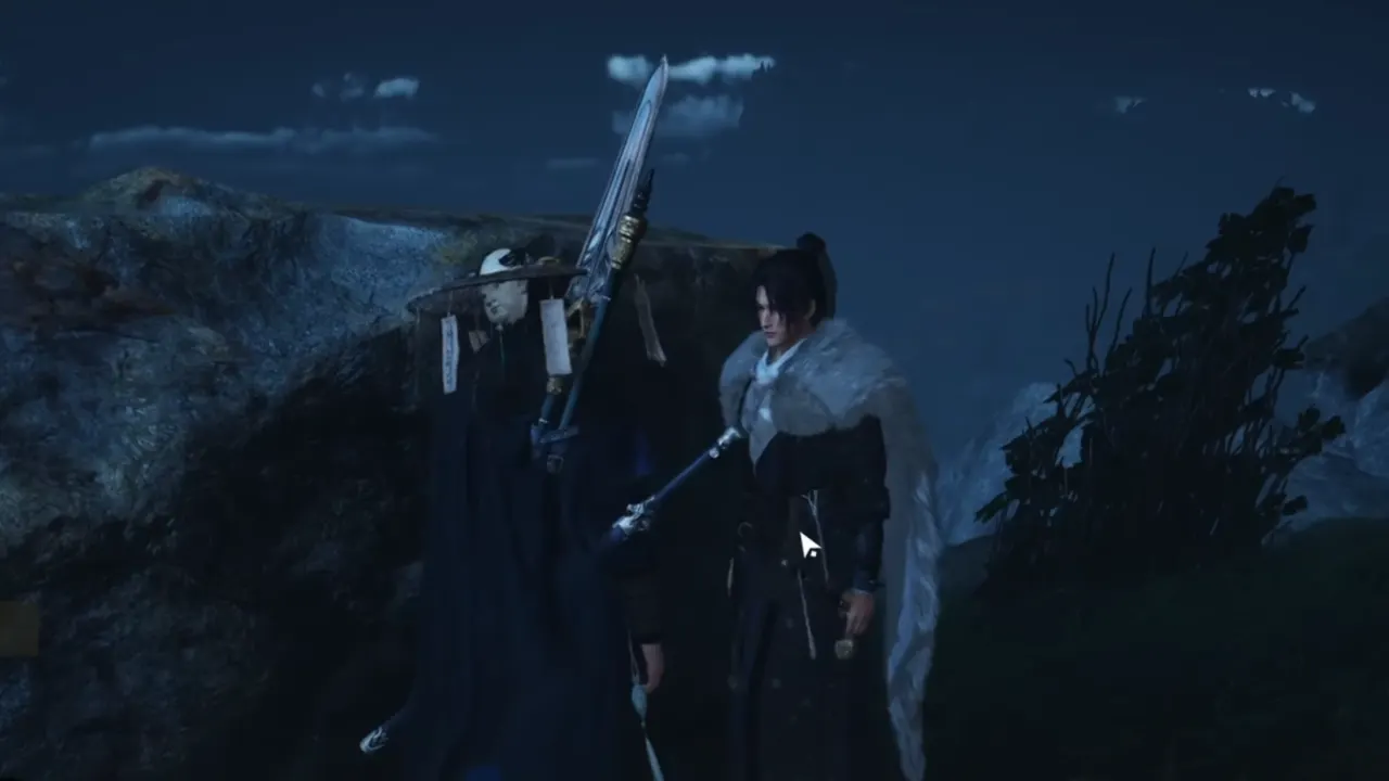 Character talking to Zhang Yihao in Where Winds Meet