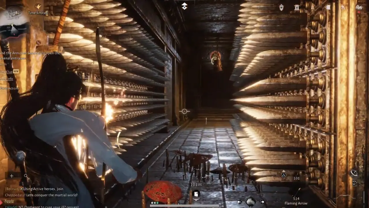 Wall spike traps before first bell & knocker door puzzle