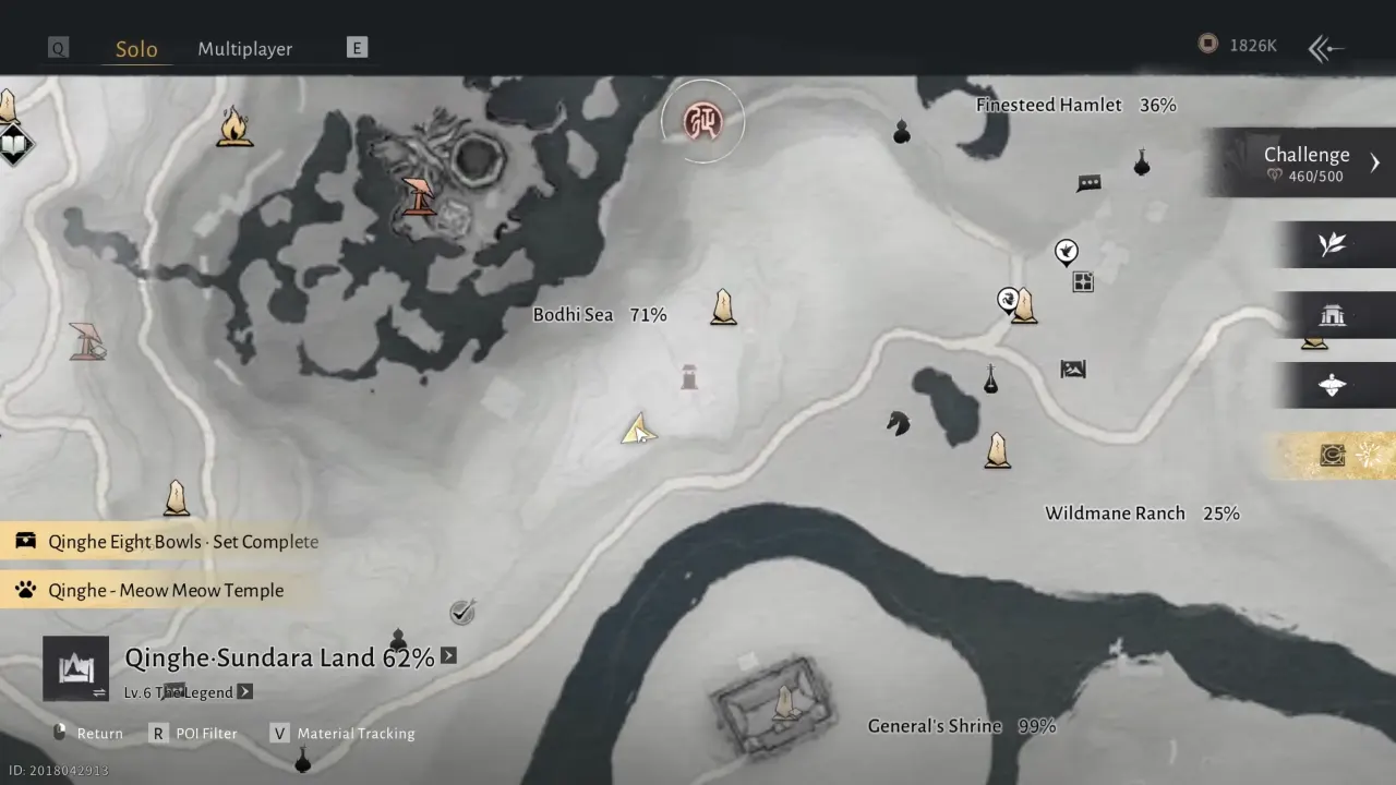 Miaoshan’s Quotes I map location - Where Winds Meet