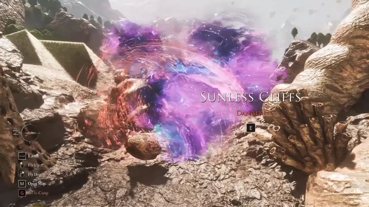 Chroma Portal to access Sunless Cliffs area.