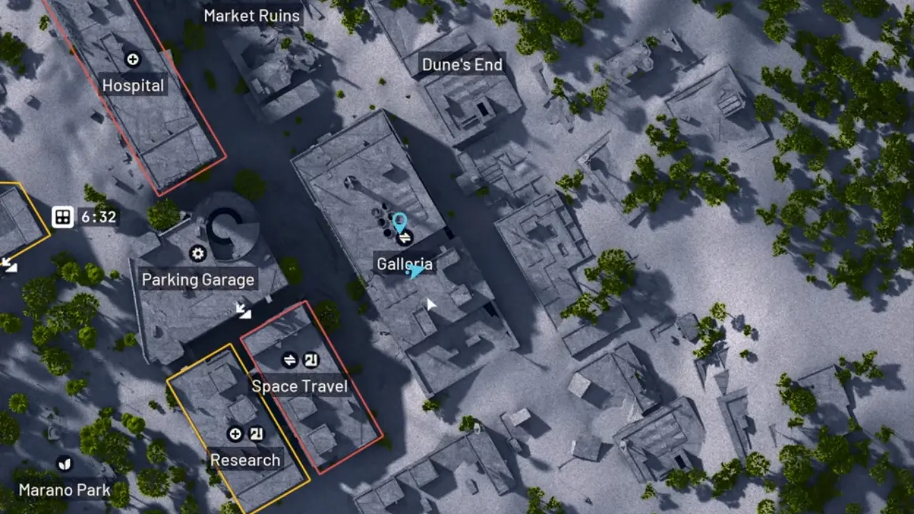 galleria map location