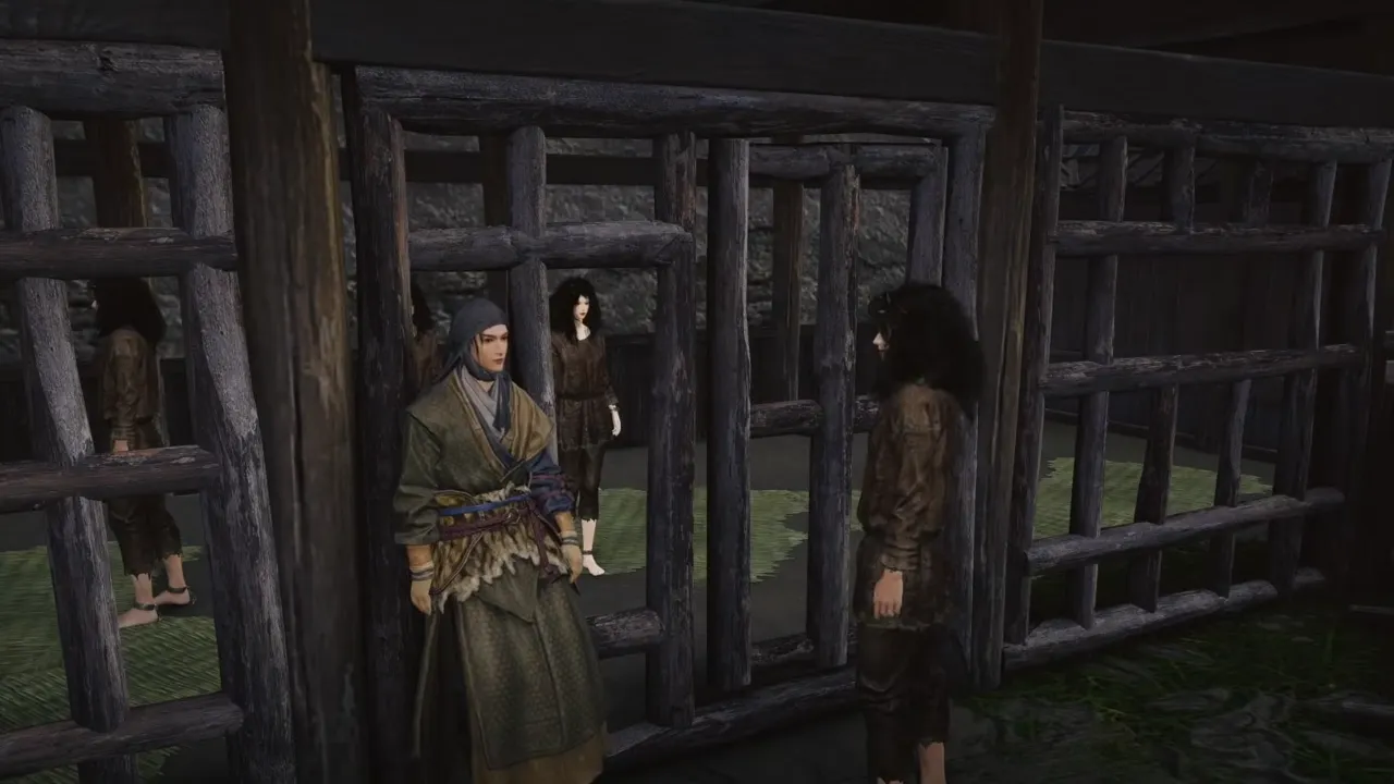 Prison cell scene in Where Winds Meet