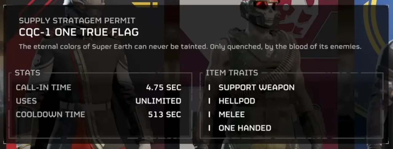 One True Flag Stats - Helldivers 2