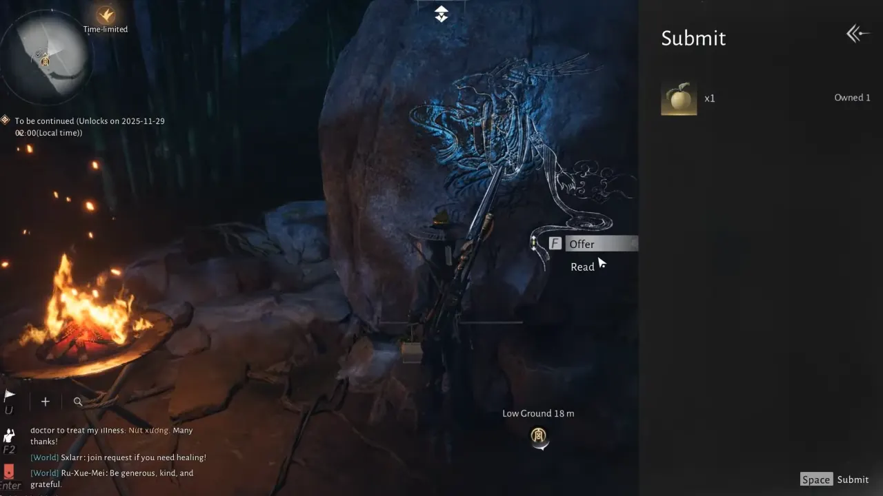 Second fruit offering stone shrine