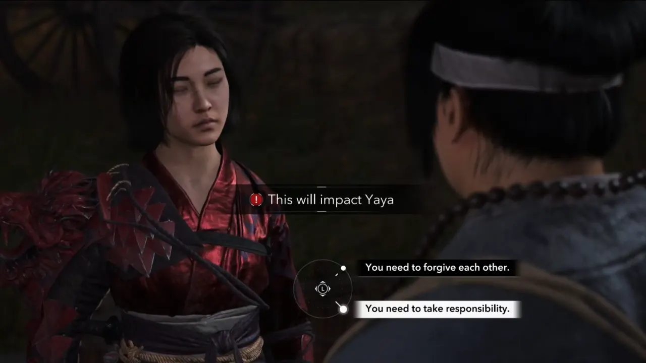 What Happens If You Tell Yaya to Take Responsibility in AC Shadows