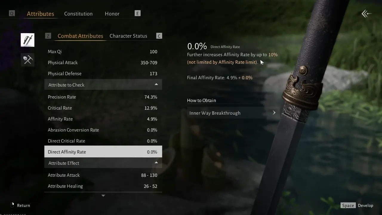 Where Winds Meet Affinity Stat