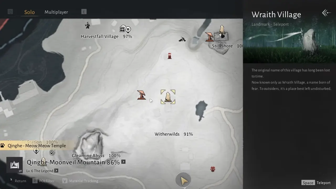 Where Winds Meet Wraith Village location