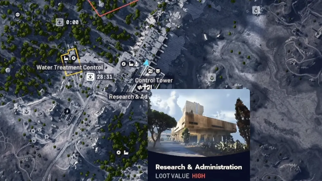 ARC Raiders - Control Tower map location